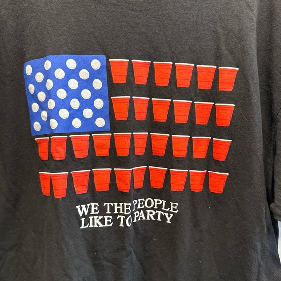 Rue21 Black Tee with Red and Blue Graphic Tshirt - Picture 3 of 6